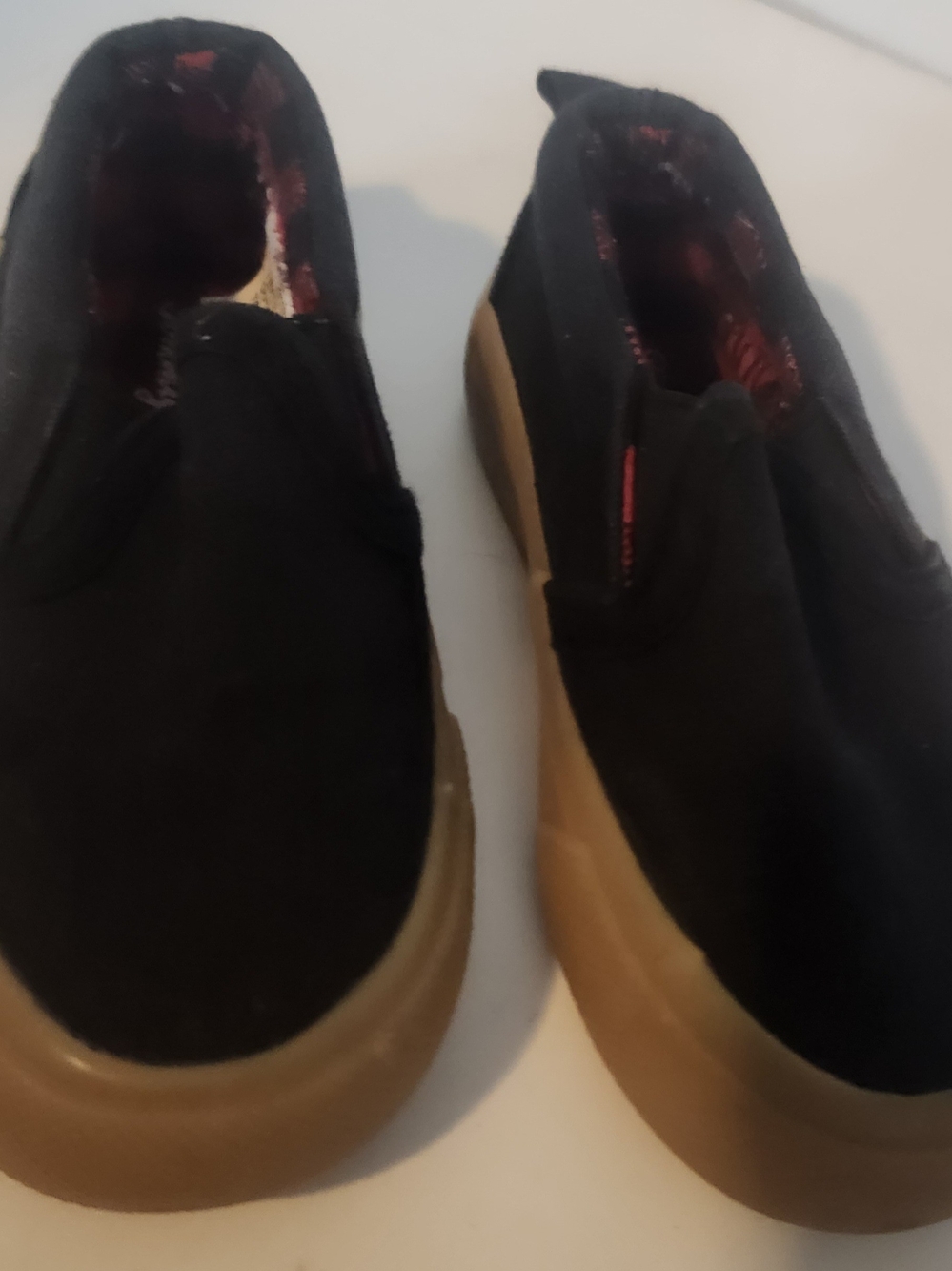 Tommy Bahama Kids Navy Blue W/Red Plaid Slip-On Sneakers